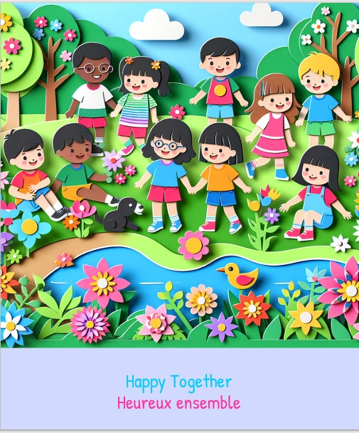 Bilingual eBook: Happy Together / Heureux ensemble - Tiny Life Tales